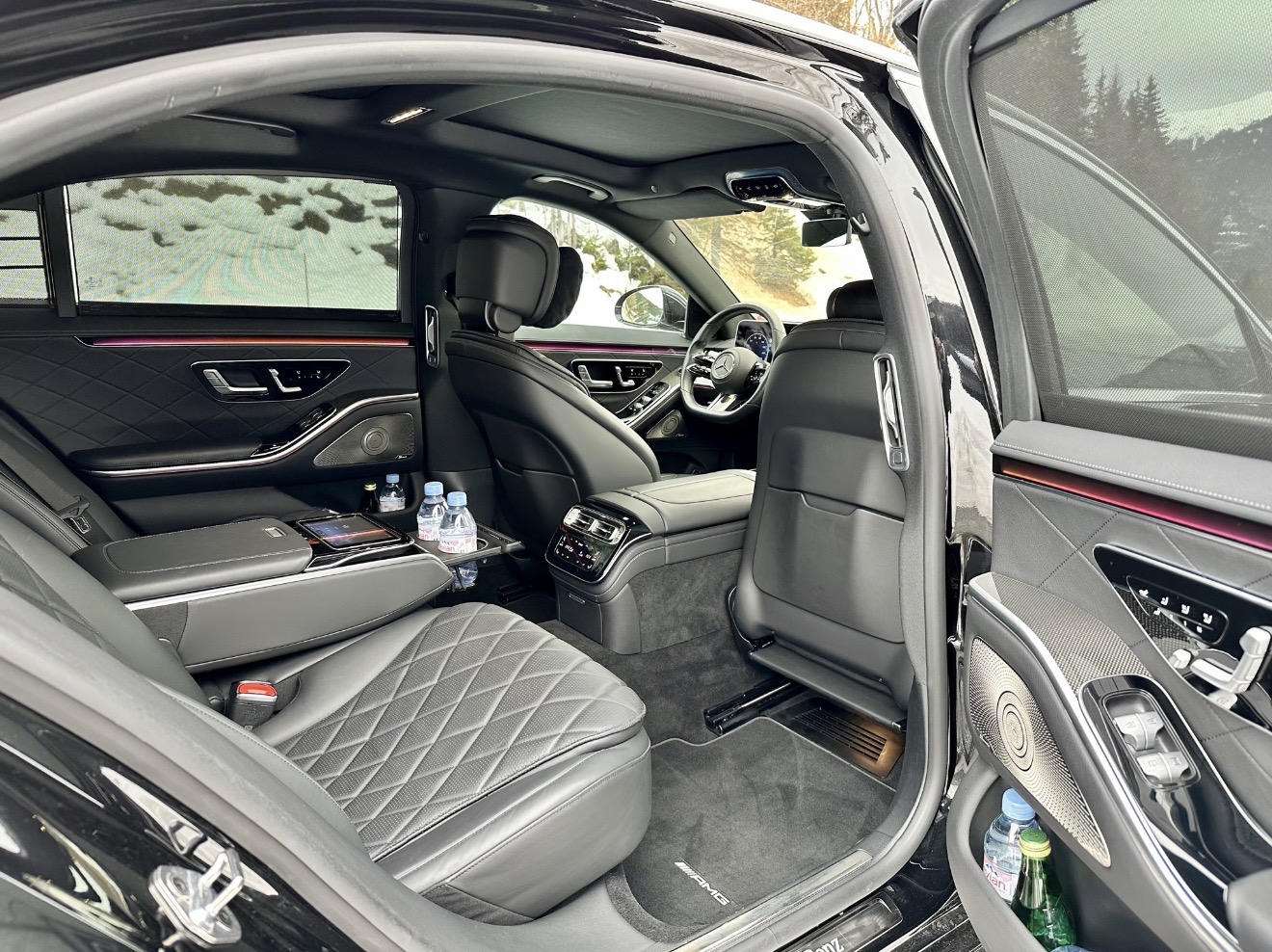 Intérieur arrière premium de la Mercedes Classe S